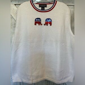Terazzo Women’s Sweater Vest USA America Republican Political Vote Size XL